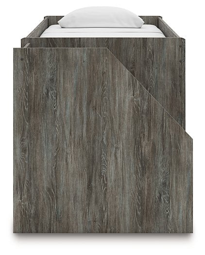 Frandern Loft Bed with Bookcase Storage - One & Only Furniture