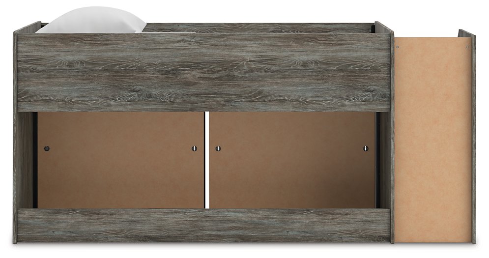 Frandern Loft Bed with Bookcase Storage - One & Only Furniture