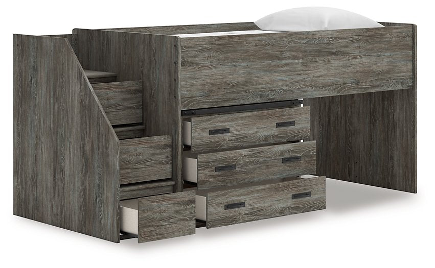 Frandern Loft Bed with Drawer Storage - One & Only Furniture