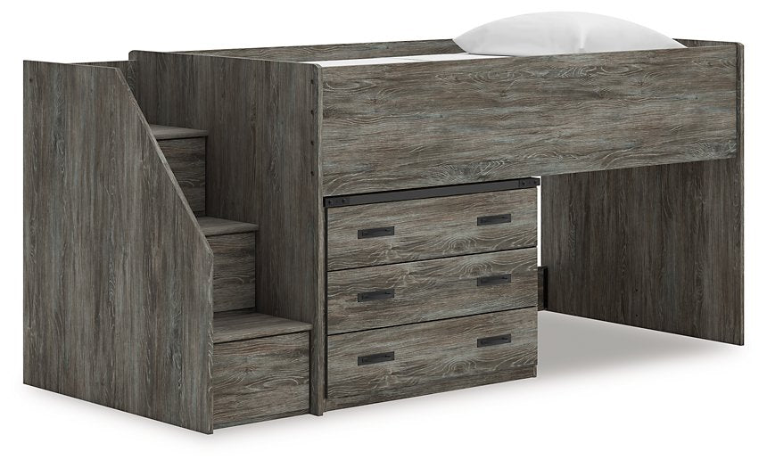 Frandern Loft Bed with Drawer Storage - One & Only Furniture
