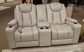 Elevate Edges Glider Reclining Loveseat with Console - One & Only Furniture