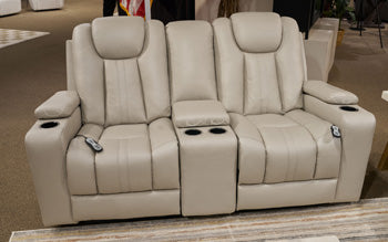 Elevate Edges Glider Reclining Loveseat with Console - One & Only Furniture