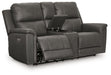Bleckley Power Reclining Loveseat with Console - One & Only Furniture