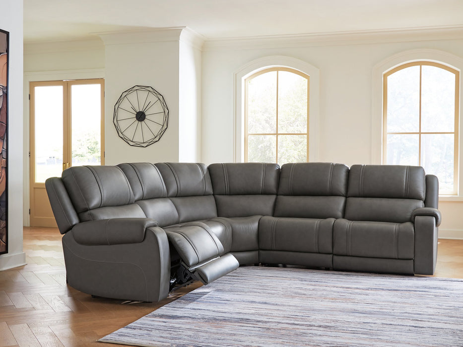 5Z - Pittson Power Reclining Sectional - One & Only Furniture