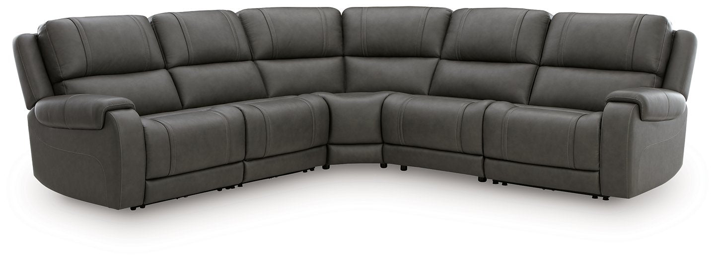 5Z - Pittson Power Reclining Sectional - One & Only Furniture