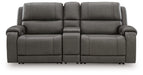 5Z - Pittson Power Reclining Sectional Loveseat with Console - One & Only Furniture