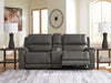 5Z - Pittson Power Reclining Sectional Loveseat with Console - One & Only Furniture