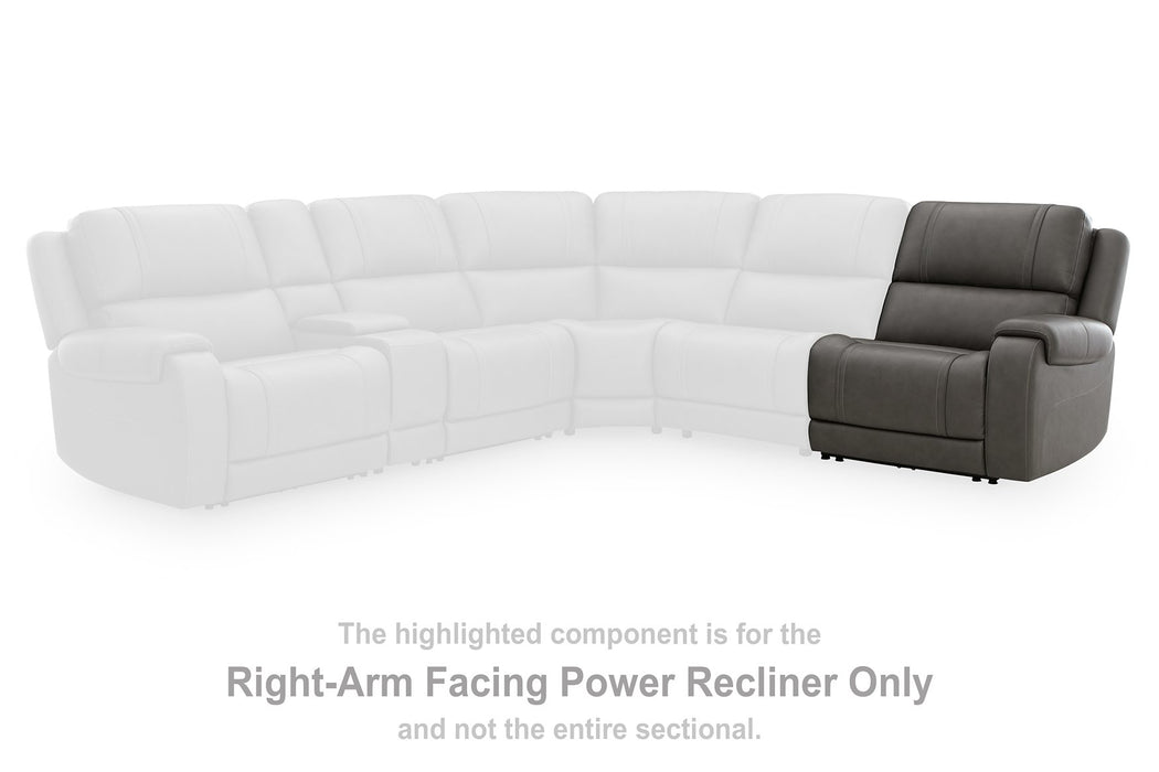 5Z - Pittson Power Reclining Sectional - One & Only Furniture