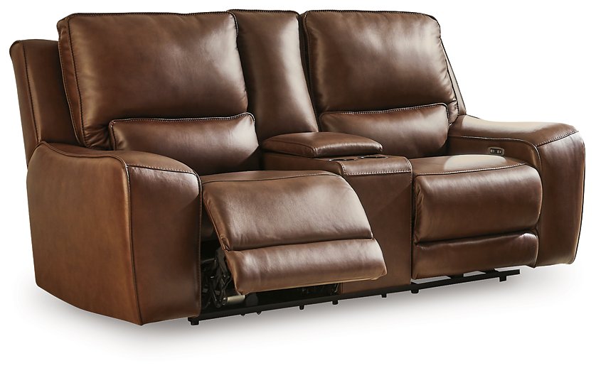 DeepWakes Power Reclining Loveseat with Console - One & Only Furniture