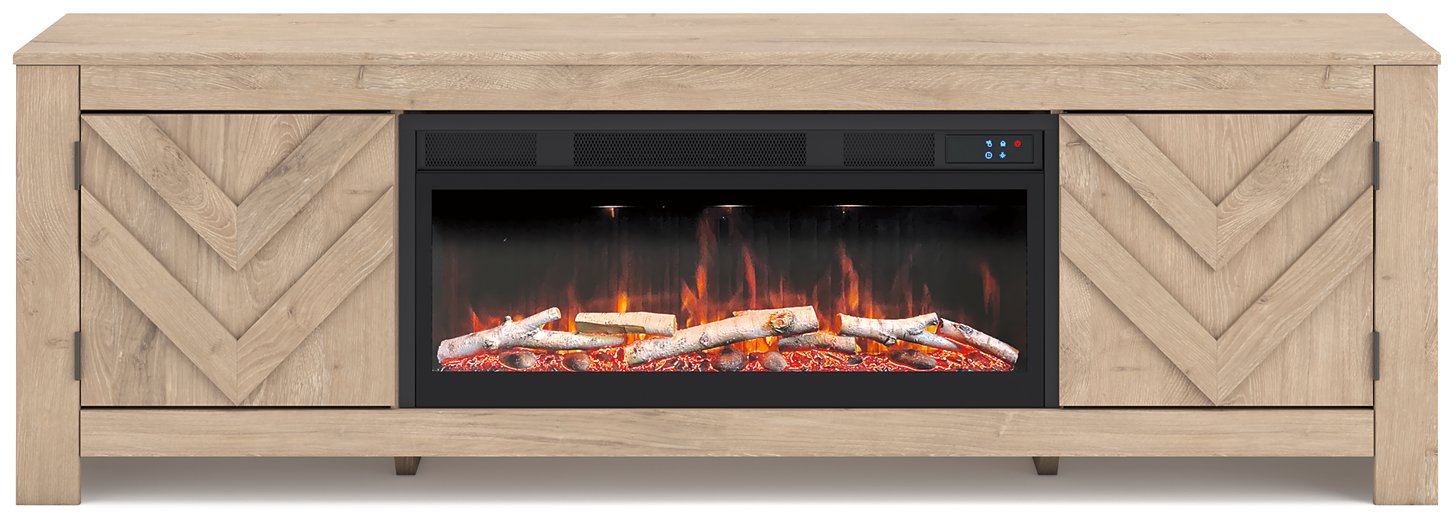 Cayboni 71" TV Stand with Electric Fireplace